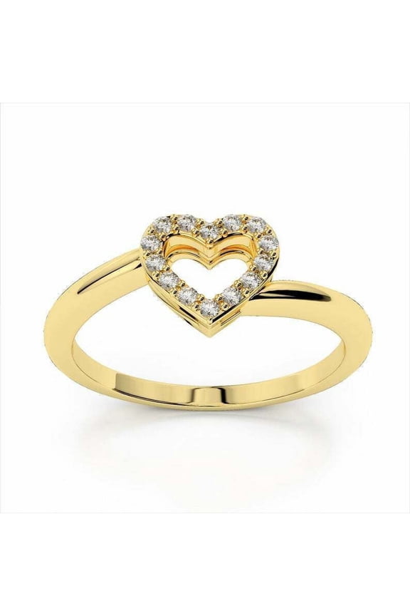 Heart Moissanite Engagement Ring Gold Ring , Silver Ring Promise Ring Diamond Ring Simulant Ring Moissanite Solitaire Ring Gift for Her