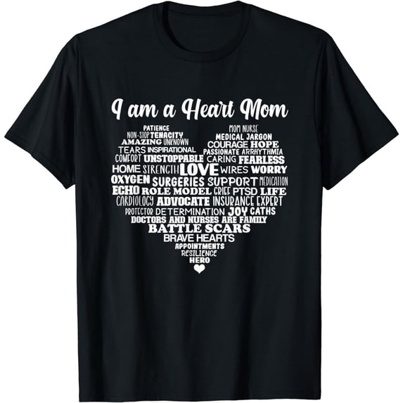 Heart Mom CHD Warrior Mom Congenital Heart Disease Mother T-Shirt