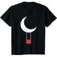 thumbnail image 1 of Heart Moon Swing Valentines Day Cute Space Planets Love T-Shirt, 1 of 5