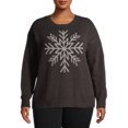 thumbnail image 1 of Heart N' Crush Women's Plus Size Snowflake Stitch Pullover Sweater, 1 of 6