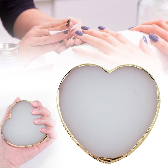Heart Nail Color Chart Milky White - Nail Color Plate Heart Star Shapes Displaying Non Fading Natural Mixing Display Gel Polish Holder for Manicure, Nail Tools, Nail File, Easter, Makeup Organizers