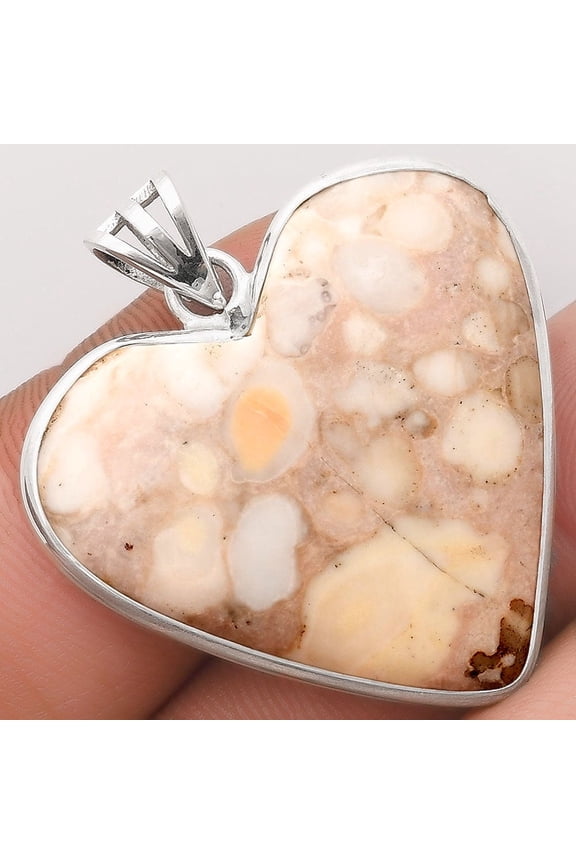 Heart Natural Cobra Jasper 925 Sterling Silver Pendant Jewelry P-1043 SDP106409