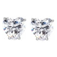 thumbnail image 1 of Heart Natural Mined Diamond Stud Earrings 14k White Gold (0.8 Ct,H Color,SI1-SI2 Clarity), 1 of 3