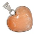 thumbnail image 1 of Heart - Natural Orange Selenite 925 Sterling Silver Pendant Jewelry ALLP-24635, 1 of 1