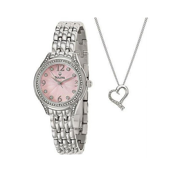 Heart Necklace And Ladies Watch - Stainless Steel