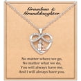thumbnail image 1 of Gioobbt Heart Necklace Jewelry Gift for Grandma and Granddaughter, 1 of 5