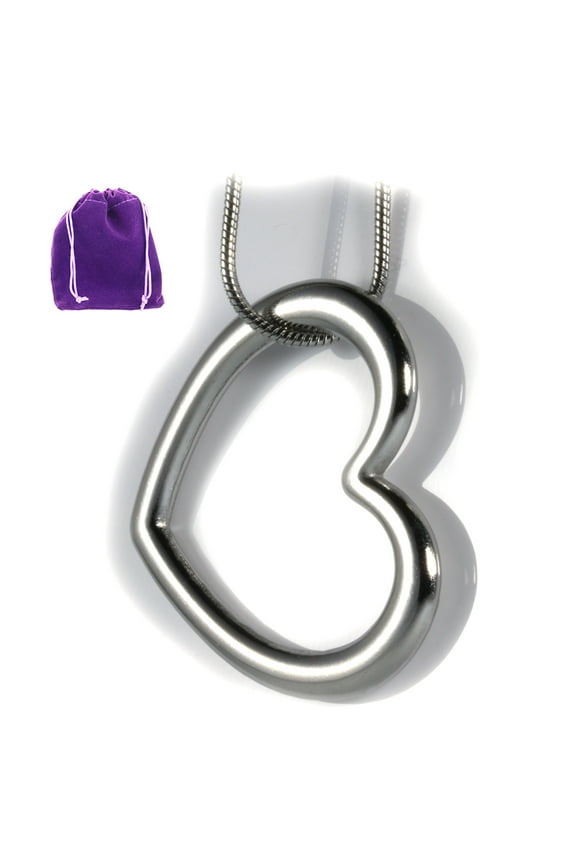 Heart Necklace - Heart Pendant Necklace or 100% Stainless Steel Chain Heart Necklaces for Women by Dave The Bunny