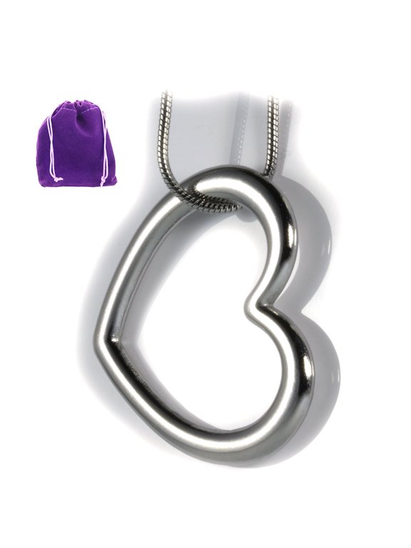 Heart Necklace - Heart Pendant Necklace or 100% Stainless Steel Chain Heart Necklaces for Women by Dave The Bunny