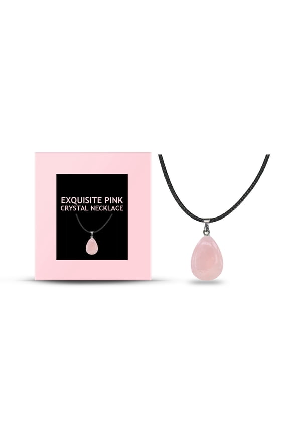 Heart Necklace With Leather Lanyard Women's Stones Natural Gemstones Pendant Reiki Jewellery Gifts