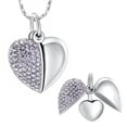 thumbnail image 1 of Heart Necklace that Opens inside Crystal Openable Heart Memorial Cremation Jewelry for Ashes Holder Necklace for Ashes of Loved One, 1 of 5