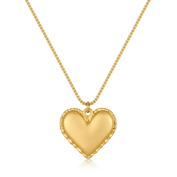 Heart Necklaces For Women Gold Chain Necklaces Red Heart Charm Necklace Chunky Heart Pendant Necklace