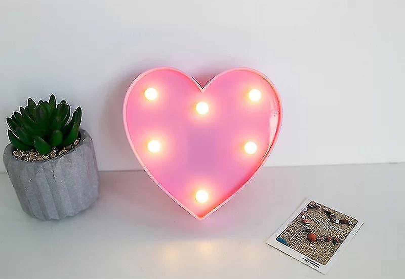 Heart Neon Light Sign, Neon Heart Light Battery Operated, Led Heart