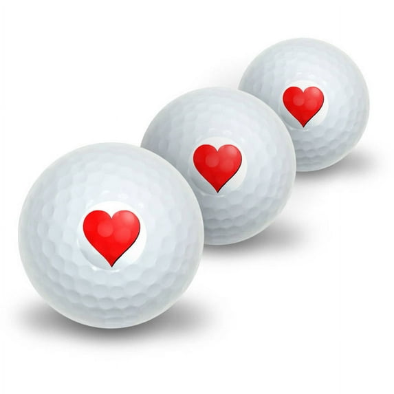 Heart Novelty Golf Balls, 3pk