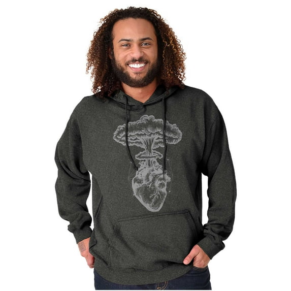 Heart Nuclear Explosion Symbolic Hoodie Sweatshirt Women Men Brisco Brands 3X