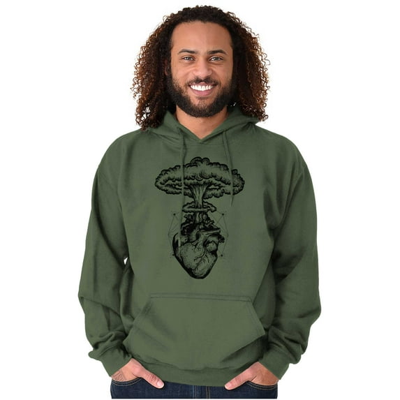 Heart Nuclear Explosion Symbolic Hoodie Sweatshirt Women Men Brisco Brands L