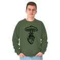 thumbnail image 1 of Heart Nuclear Explosion Symbolic Unisex Plus Fleece Graphic Sweatshirt Brisco Brands 3X, 1 of 5