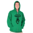 thumbnail image 1 of Heart Nuclear Explosion Symbolic Zip Up Hoodie Men's Women's Brisco Brands M, 1 of 6