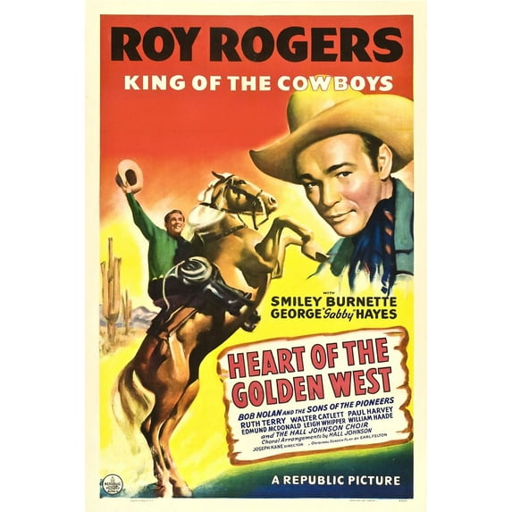 Heart Of The Golden West Roy Rogers 1942. Movie Poster Masterprint (24 x 36)
