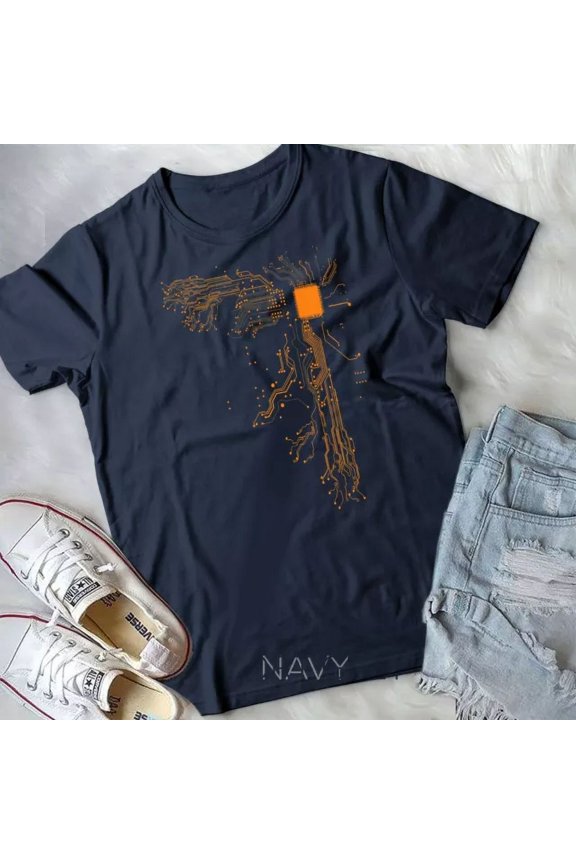 Heart Of The Tech Nerd- Computer Core Processor T-Shirt Unisex S-5XL Hot Trending Shirt, Vintage Birthday Gift