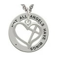 thumbnail image 1 of Heart Outline with diagonal Cross Angels Wear Scrubs Affirmation Ring Necklace, 1 of 2