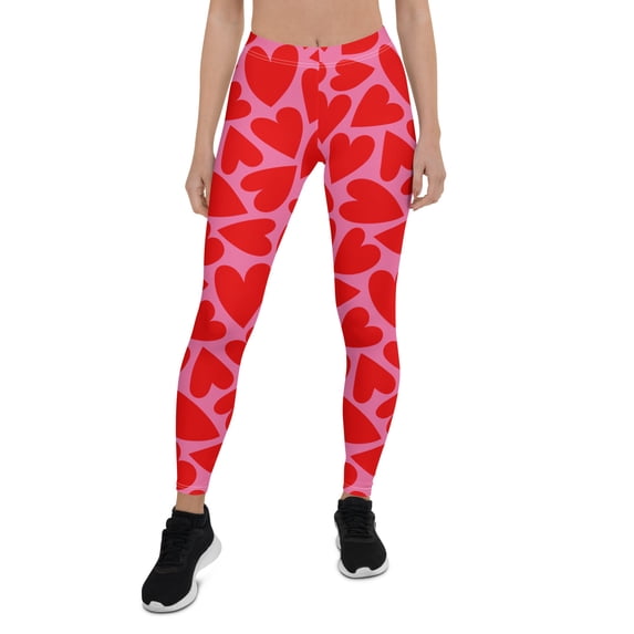 Heart Overload Leggings Size: XS for Women | FIERCEPULSE