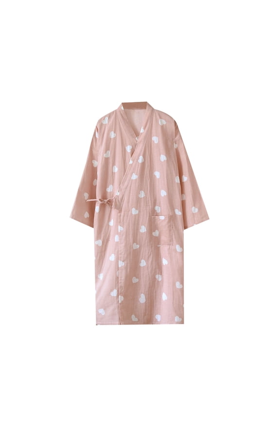 Heart Pajamas for Women,Fleece Robe Long Bathrobe with Pockets Button Down Nightgowns Soft Flannel Bathrobes Long Sleeve House Dress Sleepwear
