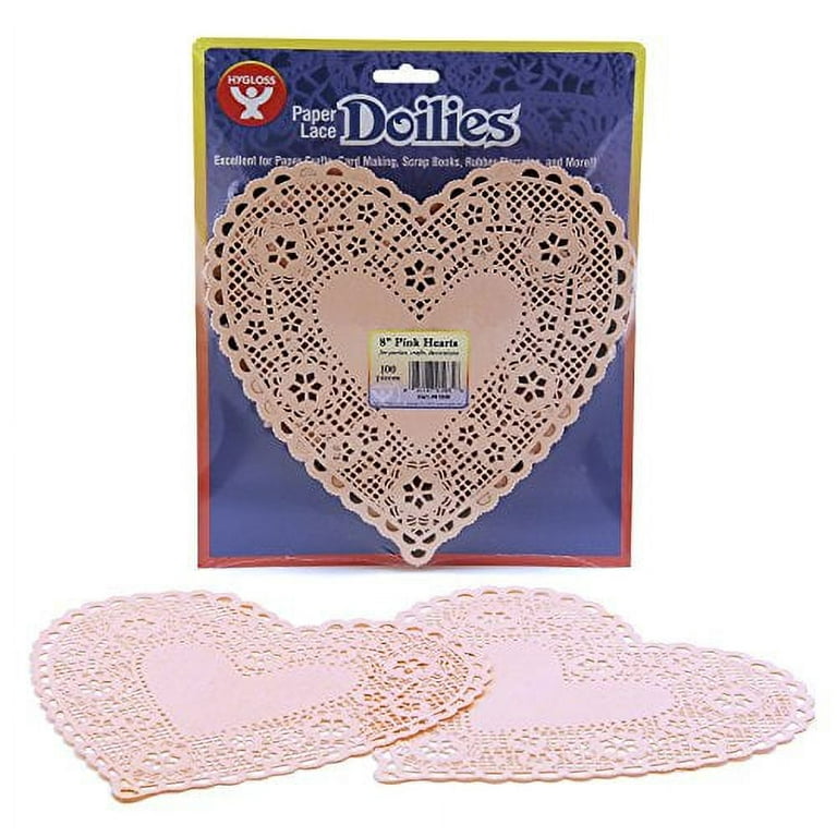 Assorted Heart Shaped Paper Doilies, Pink, Red, White 3 Packs, 30