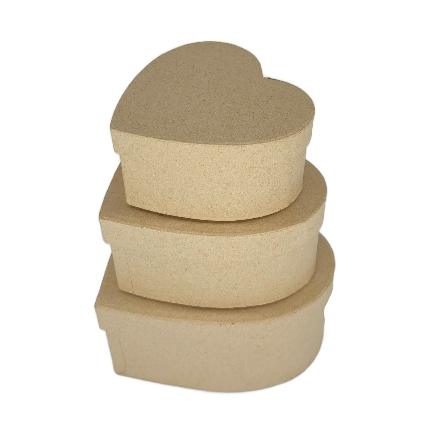 Heart Paper Mache Nesting Boxes Small Set of 3 Paper Mache Boxes with