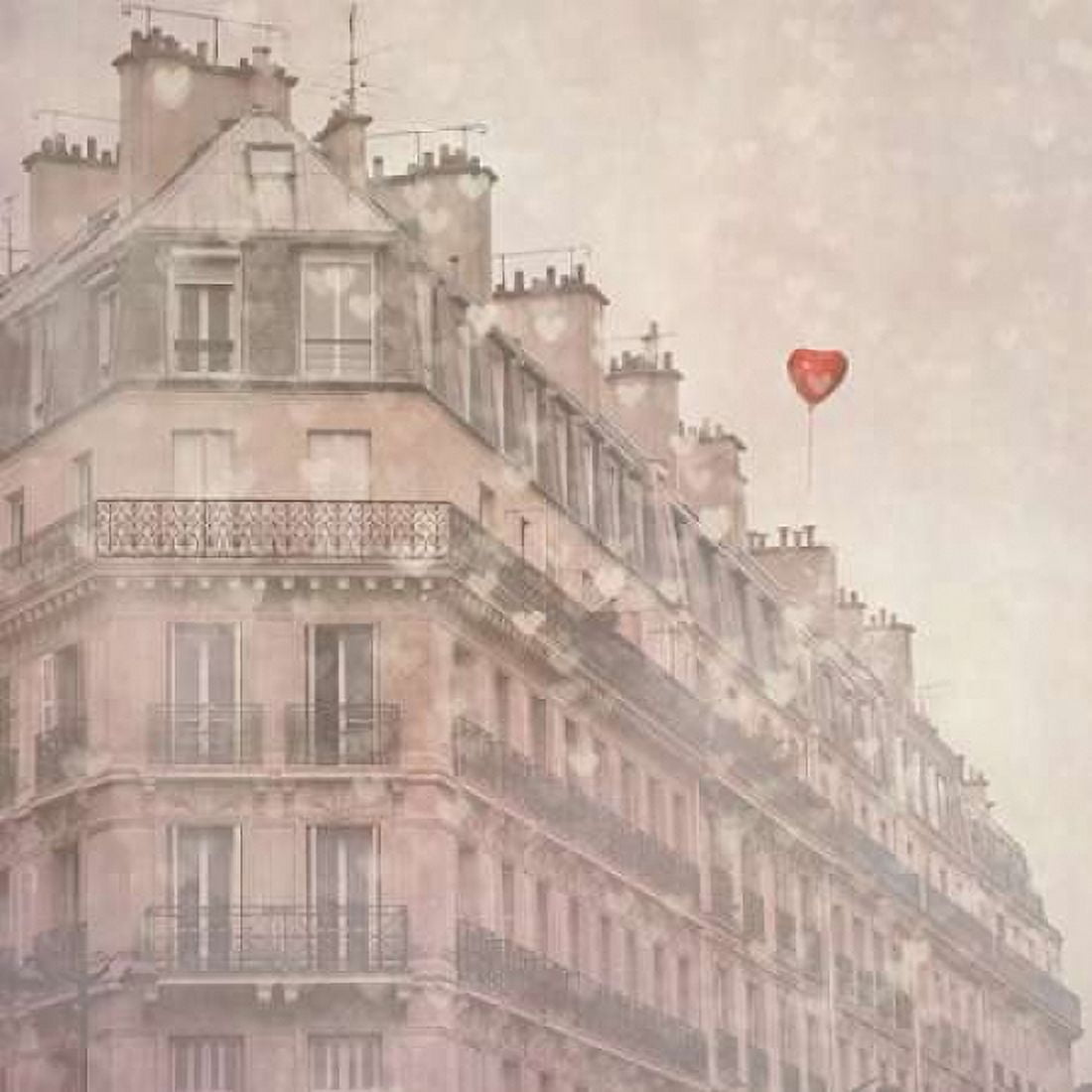 Heart Paris Canvas Art - Keri Bevan (24 x 24)