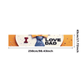thumbnail image 1 of Heart Pattern I Love Dad Decorative Banner Tie Design Father's Day Celebration for Father's Day Celebration Party Decoration Indoor Use, 1 of 8