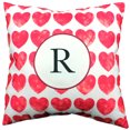 thumbnail image 1 of Heart Pattern Monogram Decorative Pillow - 16" x 16", R, 1 of 2