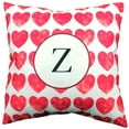 thumbnail image 1 of Heart Pattern Monogram Decorative Pillow - 16" x 16", Z, 1 of 4