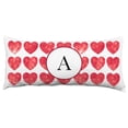 thumbnail image 1 of Heart Pattern Monogram Decorative Pillow - 16" x 6", A, 1 of 3