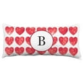 thumbnail image 1 of Heart Pattern Monogram Decorative Pillow - 16" x 6", B, 1 of 8