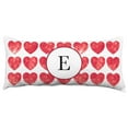 thumbnail image 1 of Heart Pattern Monogram Decorative Pillow - 16" x 6", E, 1 of 8