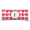 thumbnail image 1 of Heart Pattern Monogram Decorative Pillow - 16" x 6", F, 1 of 1