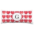 thumbnail image 1 of Heart Pattern Monogram Decorative Pillow - 16" x 6", G, 1 of 5