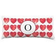 thumbnail image 1 of Heart Pattern Monogram Decorative Pillow - 16" x 6", O, 1 of 3