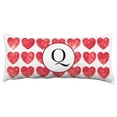 thumbnail image 1 of Heart Pattern Monogram Decorative Pillow - 16" x 6", Q, 1 of 8