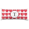 thumbnail image 1 of Heart Pattern Monogram Decorative Pillow - 16" x 6", T, 1 of 4