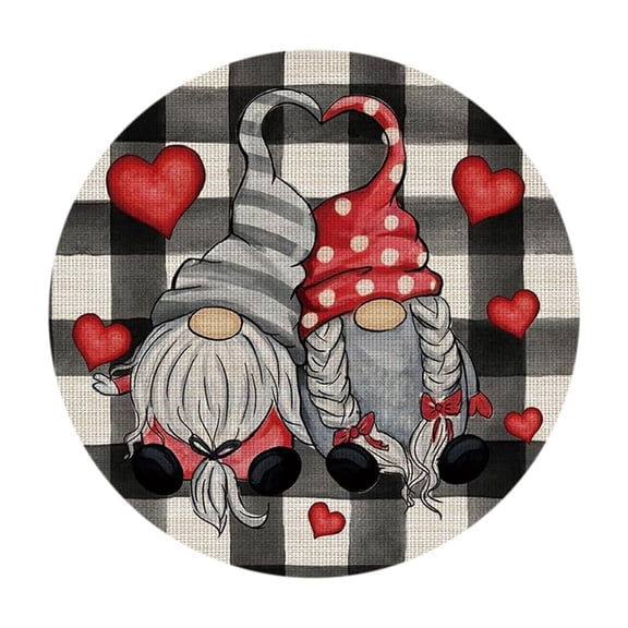 Heart Pattern Round Placemat, 14 inch Valentine's Day & Anniversary Dining Decor, Wedding & Restaurant Table Setting