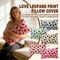 thumbnail image 1 of Heart Patterned Leopard Print Pillow Covers 20x12 In, Multi Colored Plush Texture Stylish Cushion Covers For Living Room BedroomBlack, 1 of 4