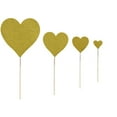 thumbnail image 1 of Heart Pick Set 70 Pieces Wooden Cocktail Picks Fruit Drink Decoration Gold Party Supplies Appetizer Skewers, 1 of 8