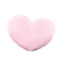 Heart Pillow Cute Fuzzy Pillows Throw Pillows for Bed Living Room Home Decor Cushion Decorative Aesthetic Preppy Pillows Pink, 13"x 10"