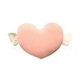 thumbnail image 1 of Heart Pillow - Plush Angel Wings Cushion, Romantic Throw Pillow | Multipurpose Christmas Valentine Car Sofa Ornament, Portable Super‑Soft Decorative Accent for Indoor Outdoor Decor, 1 of 7