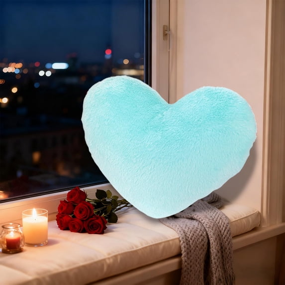 Heart Pillow - Plush Throw Cushion for Couch & Bed | Soft Heart-Shaped Decorative Pillow, Cozy Sofa Cushion, Cute Home Decor for Living Room, Chair, Bedroom, Valentine’s Day Gift for Girls