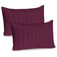 thumbnail image 1 of Heart Pillow Sham Set of 2, Illustration of Grungy Sketch Look Love Repetitive Romantic Valentines Day, Quality Microfiber Bedding Item for All Seasons, 26" x 20", Pink and Dark Maroon, by Ambesonne, 1 of 3