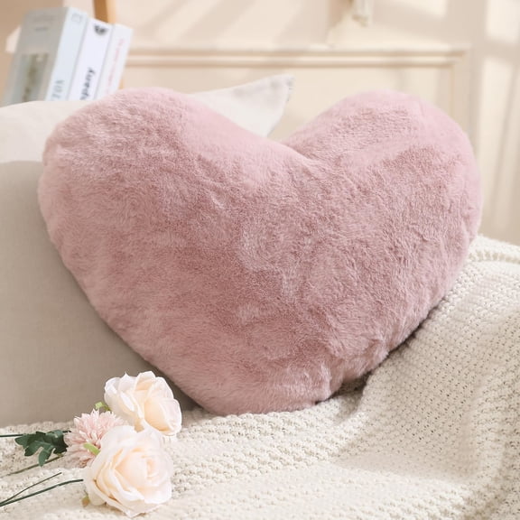 Heart Pillows,Red Heart Shaped Pillows,Ultra Soft Small Cute Fluffy Pillows,Love Throw Pillows Gifts,10x13 Inch