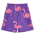 thumbnail image 1 of Heart Pink Flamingos Athletic Shorts Breathable with Comfort Fit Drawstring Casual Sweatshorts Large, 1 of 9