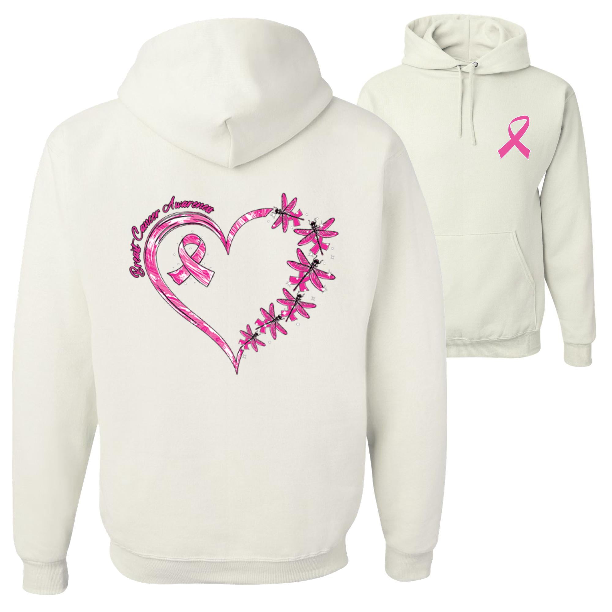 Heart Pink Ribbon Dragon Fly Breast Cancer Awareness FRONT AND BACK